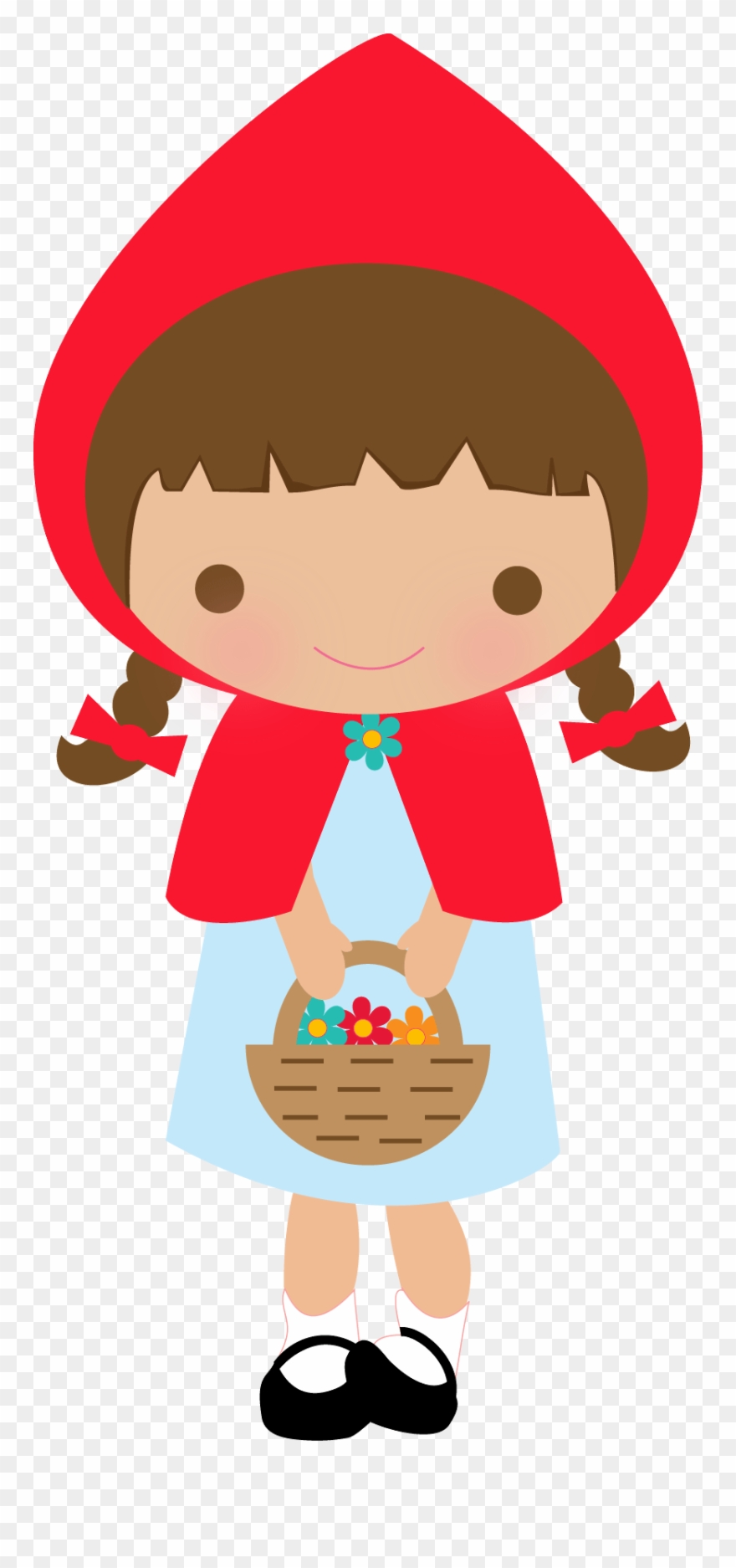 Caperucita Roja Clipart 2 By Andrew - Chapeuzinho Vermelho Cute - Png Download