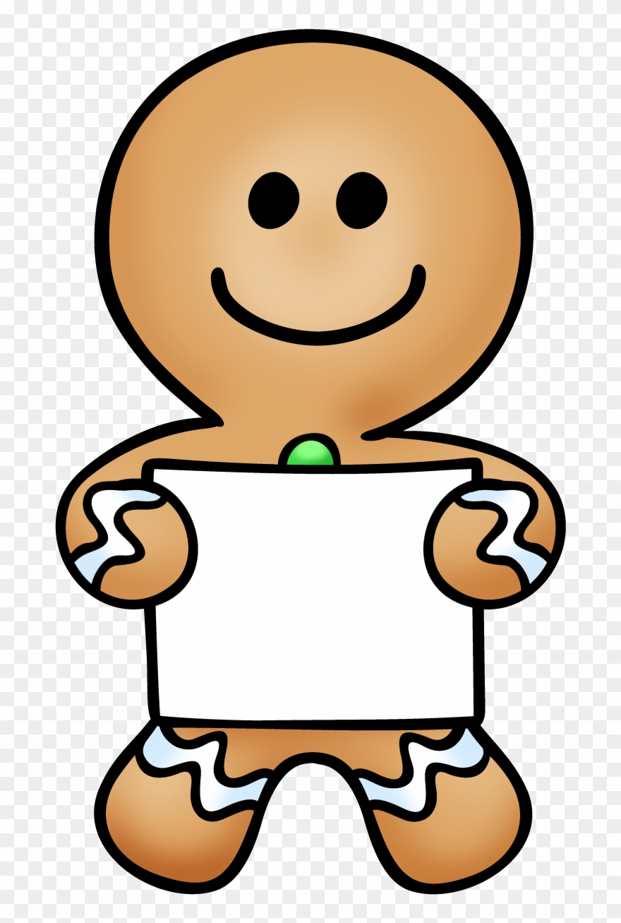 Bordes, Marcos Y Cartel - Gingerbread Man Clip Art - Png Download