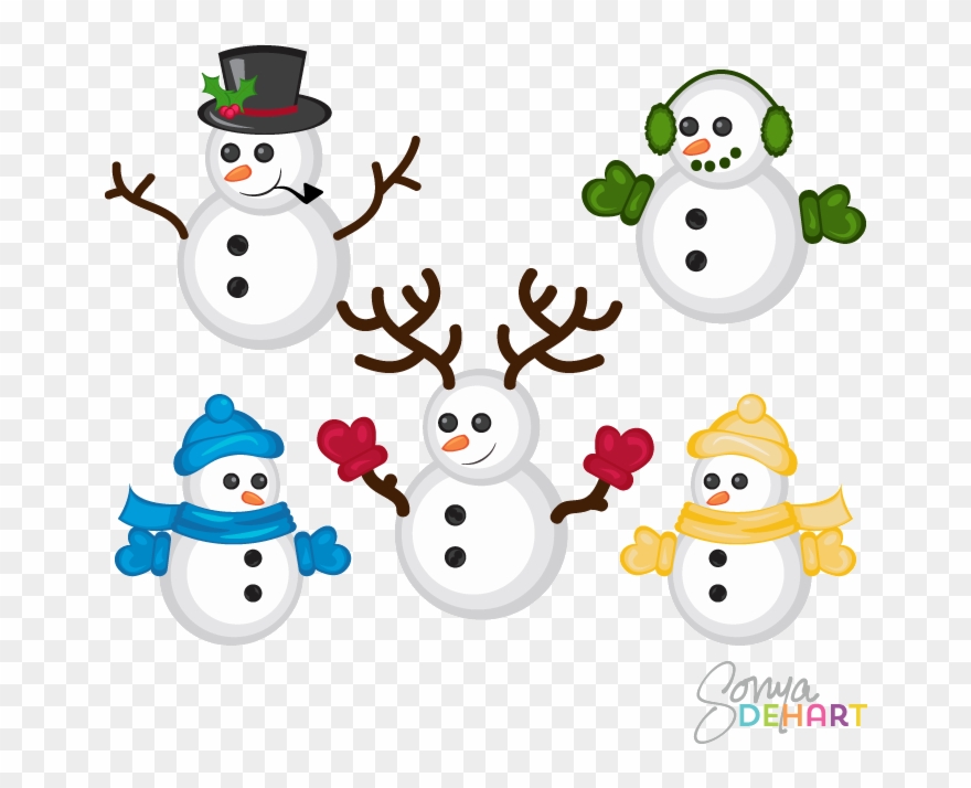 Download Download Snowman Free Cute Clipart Clip Art On Transparent Png 5 Snowmen Clipart 4849448 Pinclipart