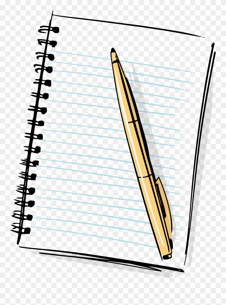 Hd Cartoon Pencil And Paper Pencil And Paper Png - Notebook And Pen Clipart Transparent Png