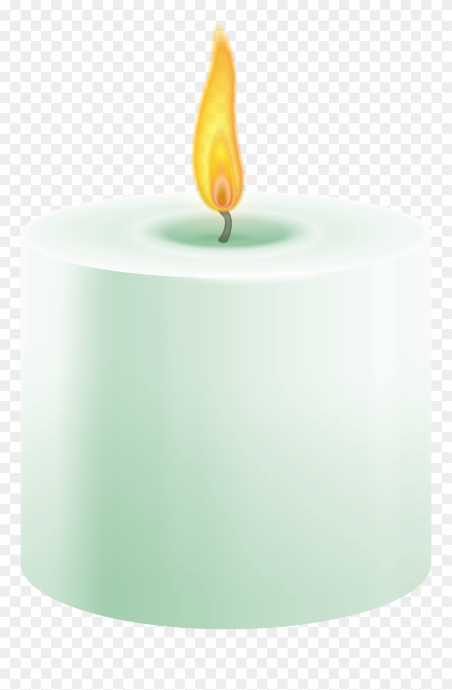 Green Pillar Candle Png Clip Art - Flame Transparent Png