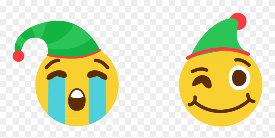 Christmas Smiley Faces Clip Art - Smiley - Png Download