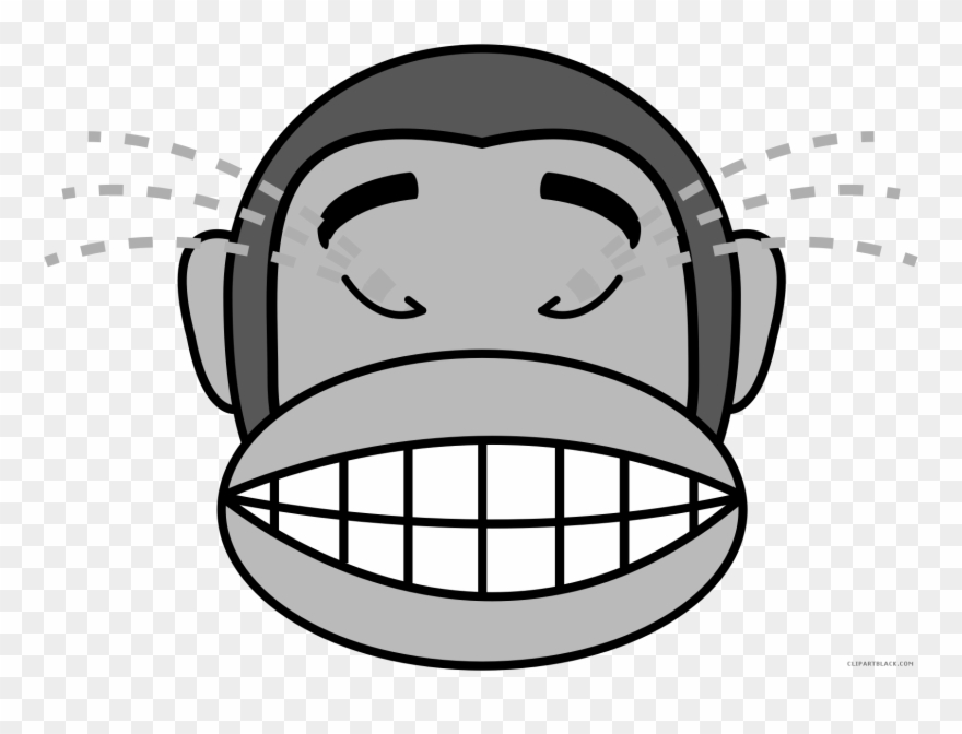 Monkey Emojis Animal Free Black White Clipart Images Monkey Face