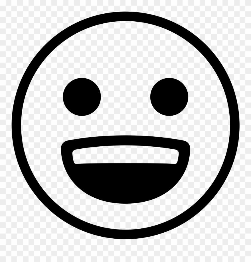 File Emojione Bw F Wikimedia Commons Open - Smiley Noir Et Blanc Heureux Clipart