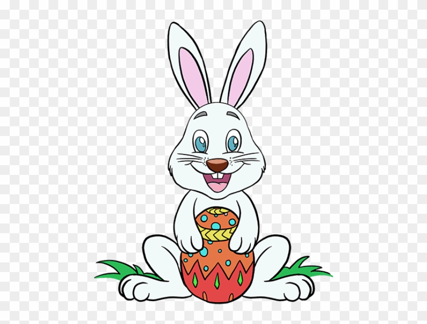 Bunny Ears Clipart Vinyl - Easter Bunny Cartoon Drawing - Png Download