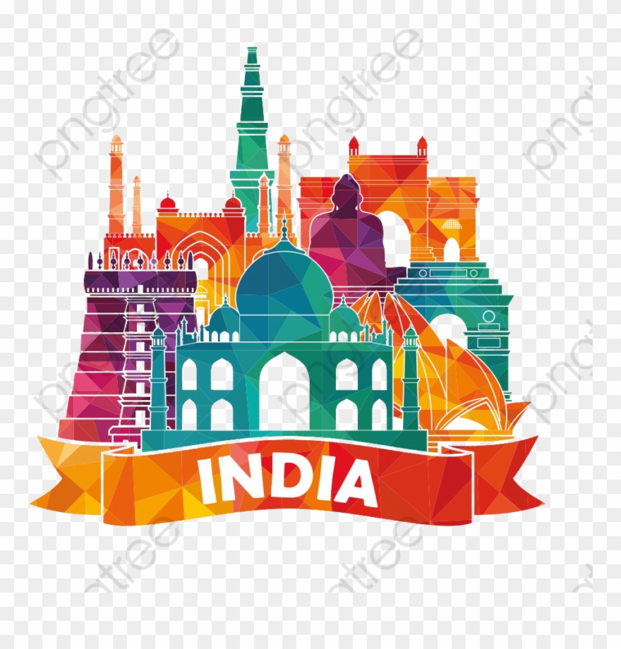 Building Famous Buildings - India Skyline Clipart