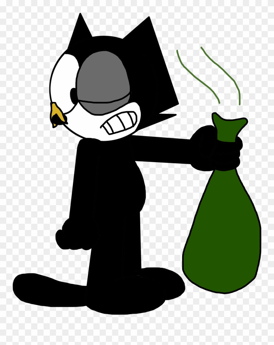 Felix With A Garbage Bag By Marcospower1996 - Cartoon Clipart