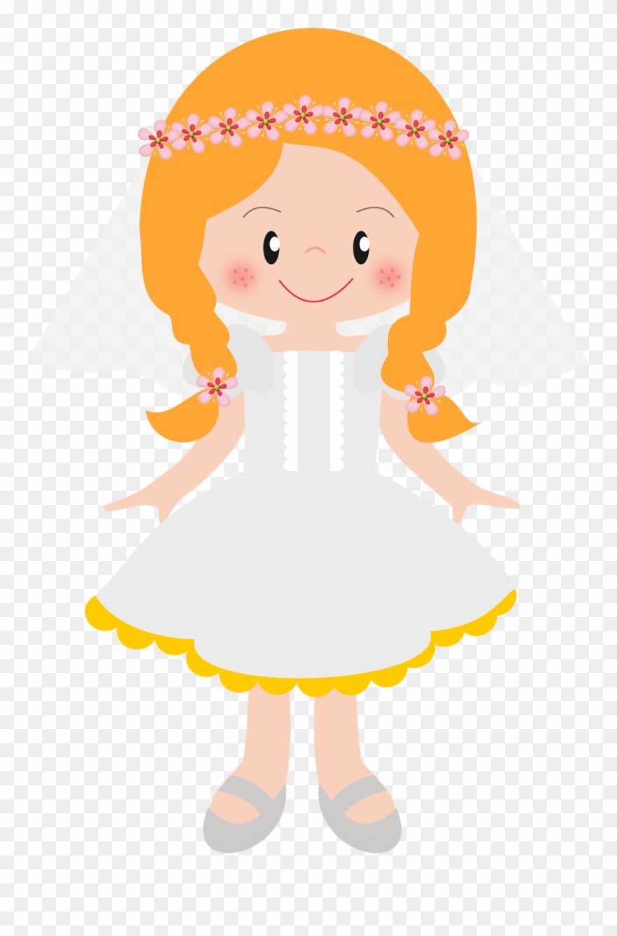 Girls In Their First Communion Clip Art - Noiva Festa Junina Png Transparent Png
