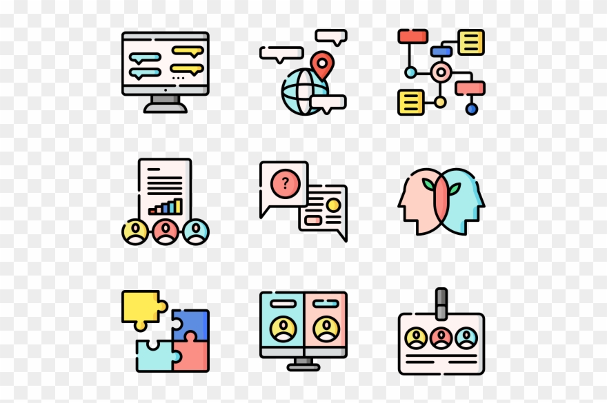 Teamwork - Icon Data Management Clipart