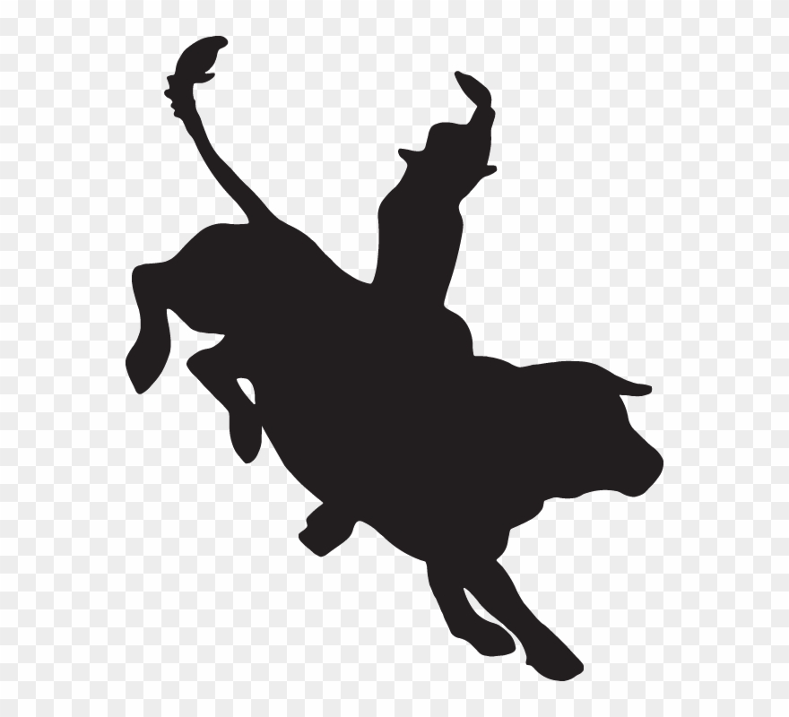 Bull Clipart Silhouette - Bull Rider Silhouette Png Transparent Png