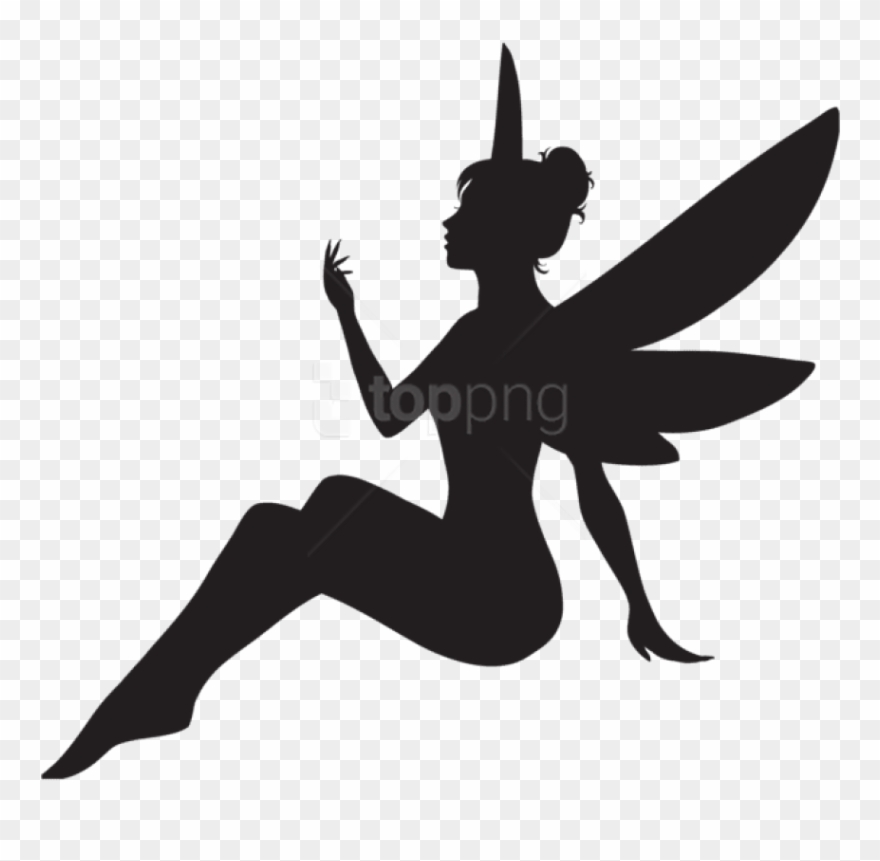 Silhouette Free Images Toppng Transparent Background - Fairy Silhouette Png Clipart