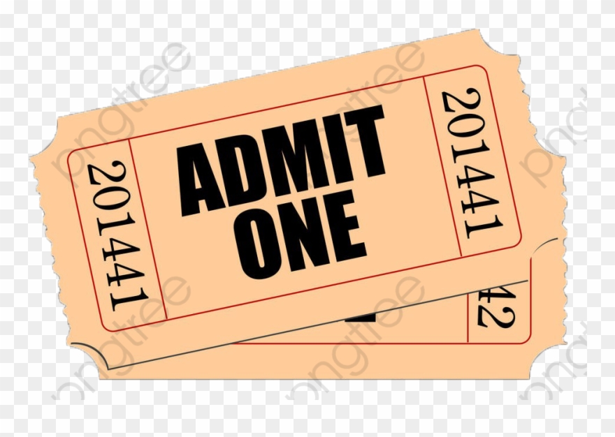 Yellow Movie Ticket - Movie Ticket Clipart Png Transparent Png