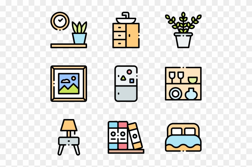 Home And Living - Iconos Png Bancos Clipart