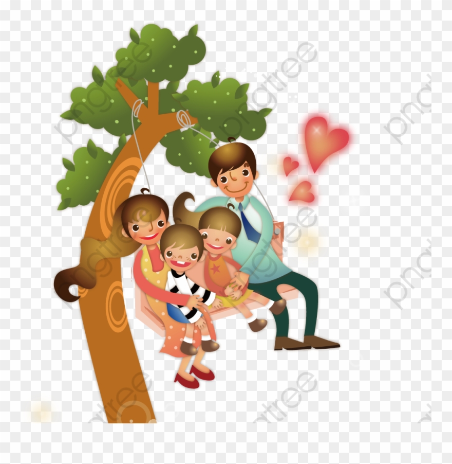 Family Tree Clipart Kids - Desenho Paisagem Em Png Transparent Png