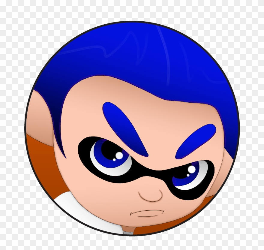 Home / Pin Back Buttons / Splatoon / Squid Boy Pin - Cartoon Clipart