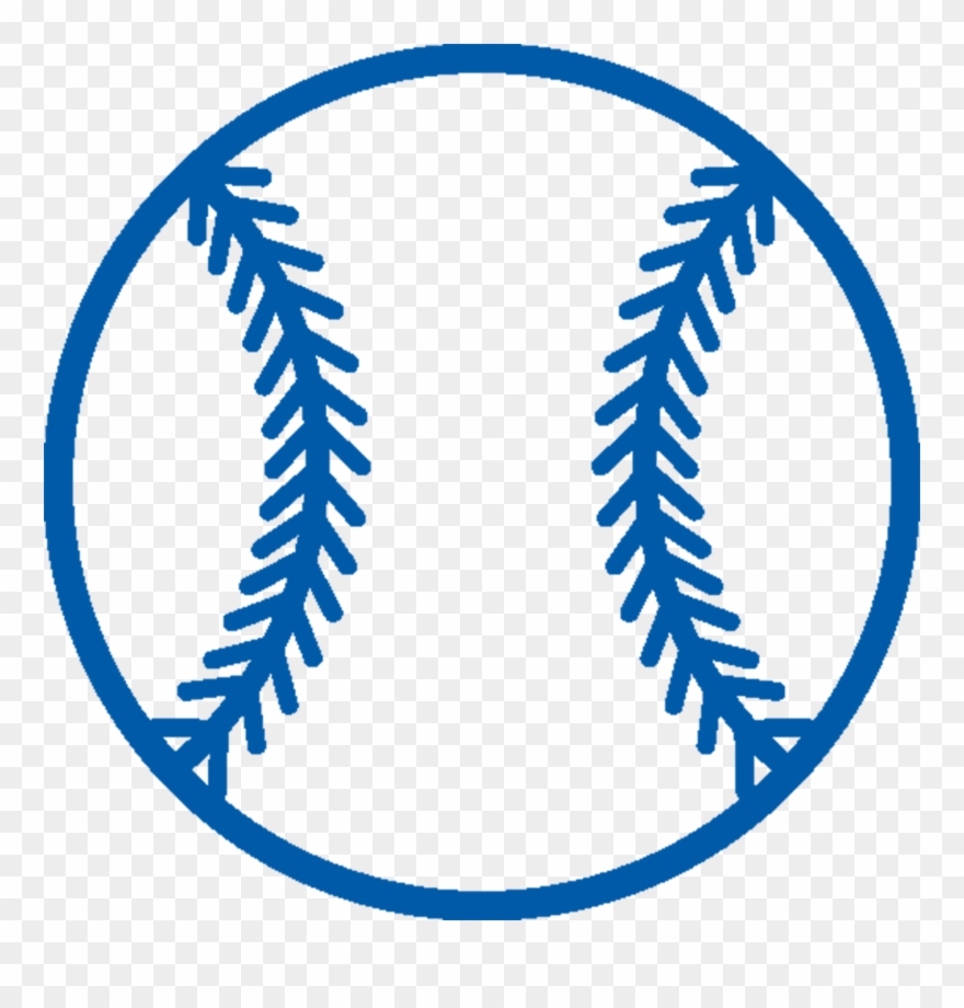 Baseball Png Blue - Half Baseball Clip Art Transparent Png