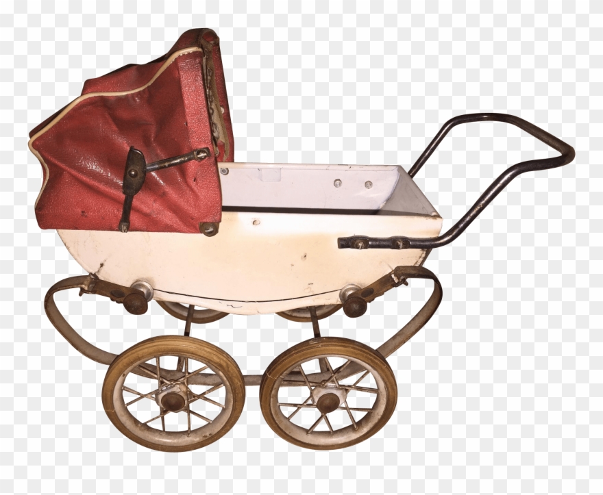 Antique Pram Search Result 240 Cliparts For Baby Stroller - Wheelbarrow - Png Download
