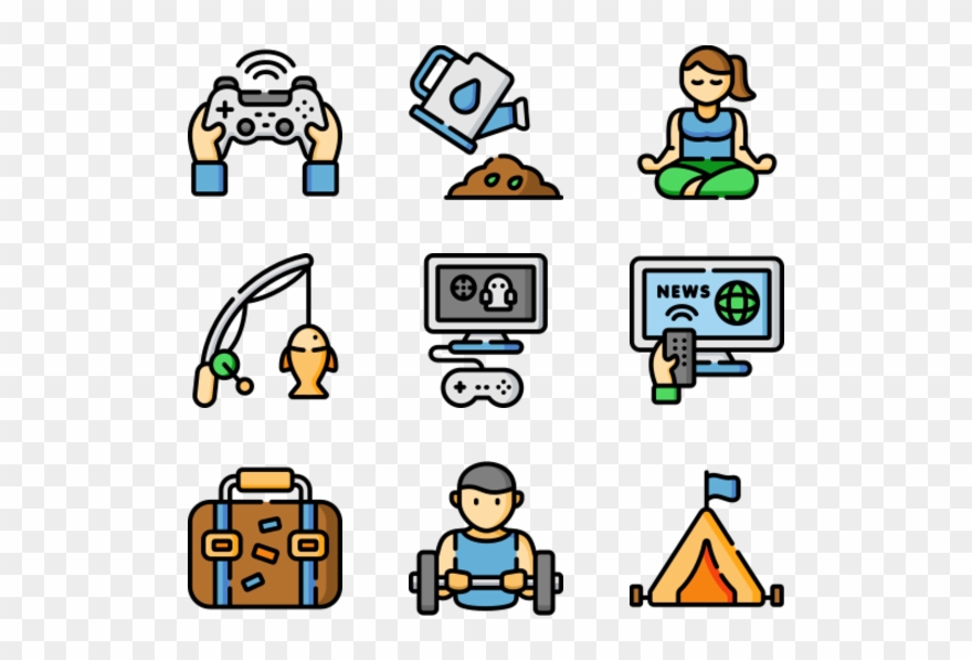 Hobbies And Freetime - Iconos Hobbies Png Clipart