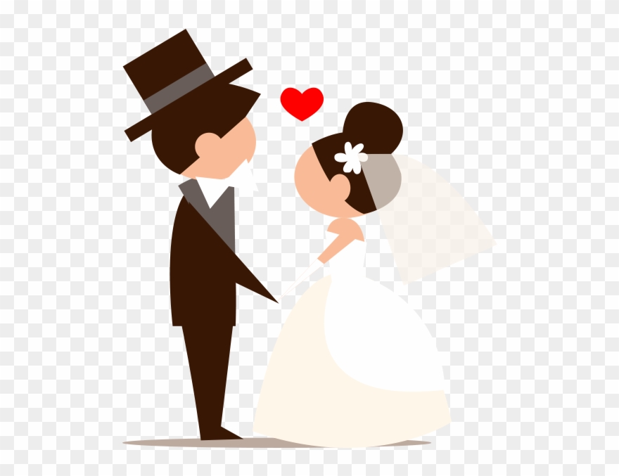 Clipart Novios Png - Bride And Groom Vector Png Transparent Png