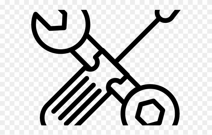 Screwdriver Clipart Wrench Bolt - Как Нарисовать Гаечный Ключ - Png Download
