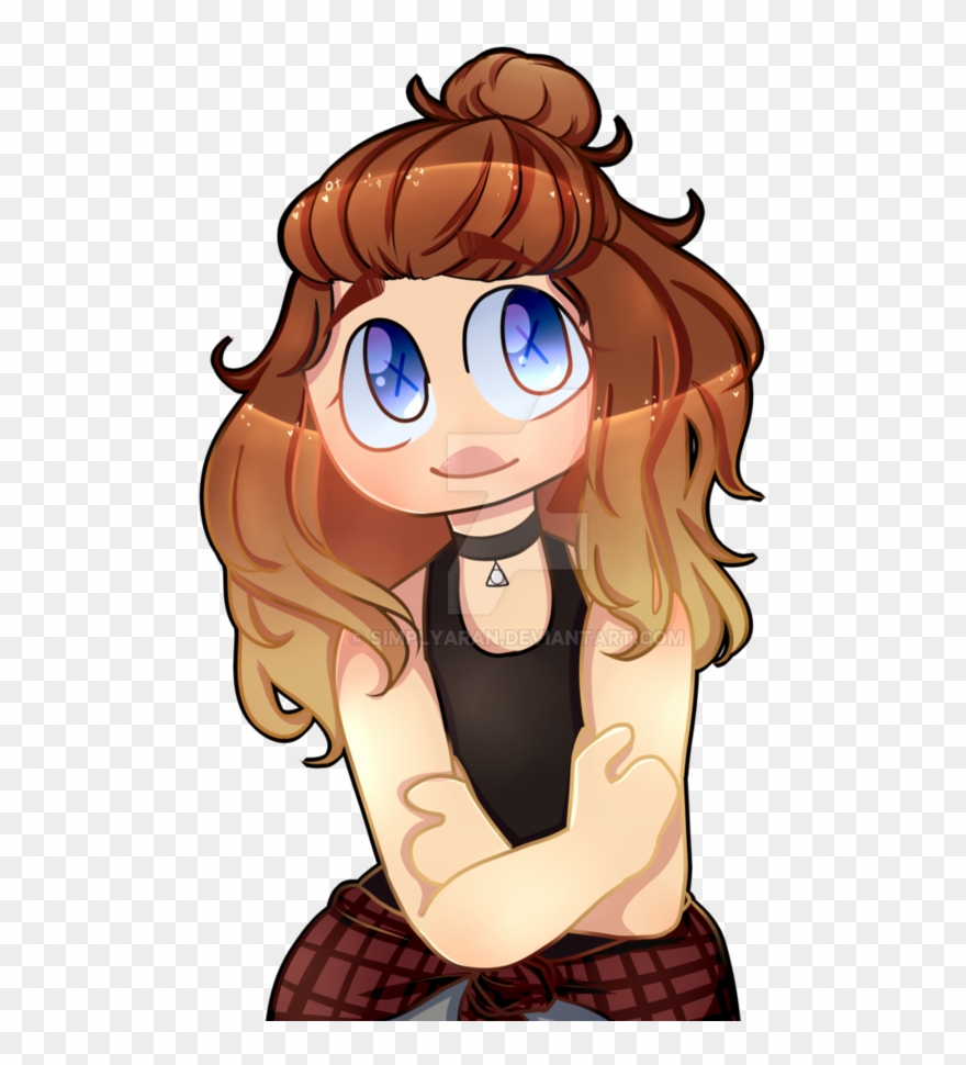 Bitmoji Long Hair Style - Cartoon Clipart