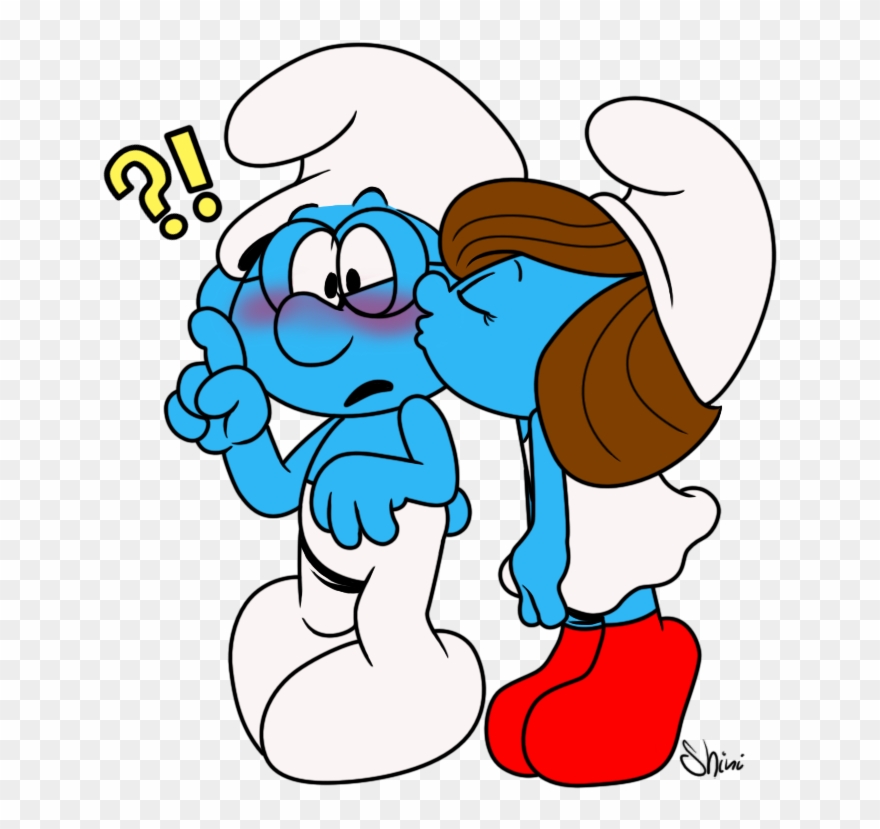 Grumpy Smurf Meme - Brainy Smurf In Love Clipart
