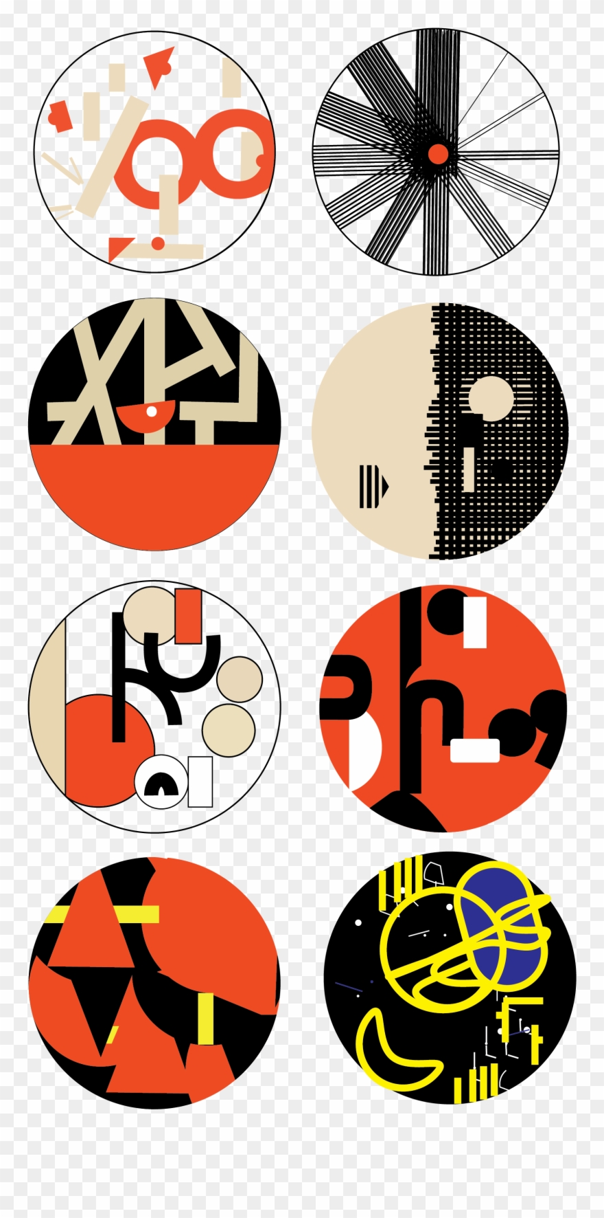 Bauhaus 100 Clockface - Circle Clipart