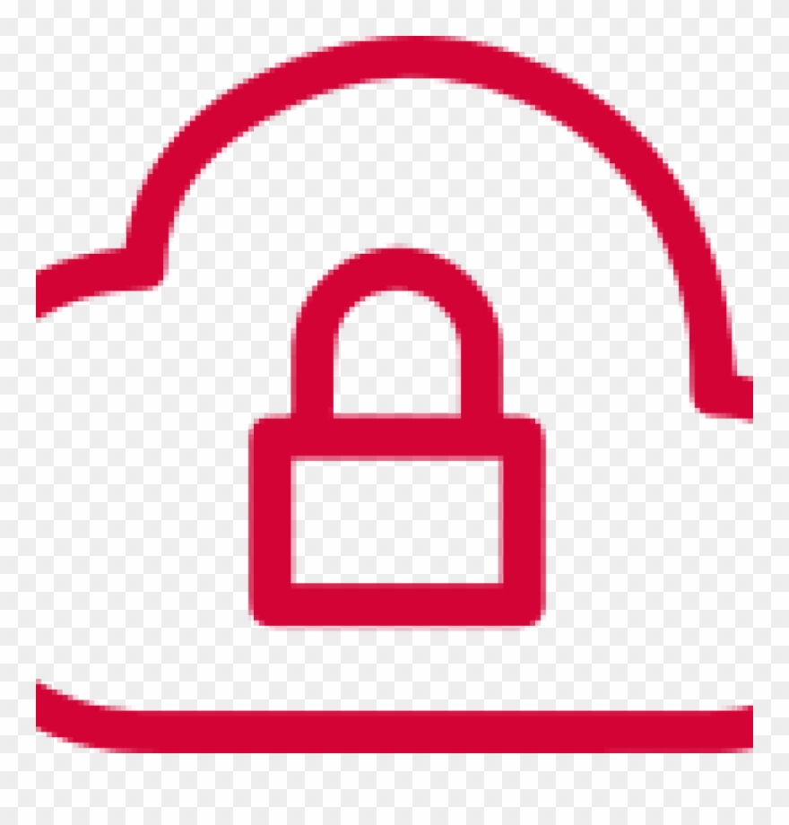 Icon Cyber Defense Red Clipart