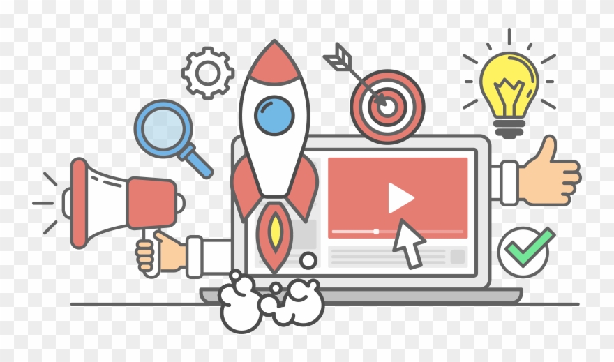 We Promote Business Videos - Marketing Clipart