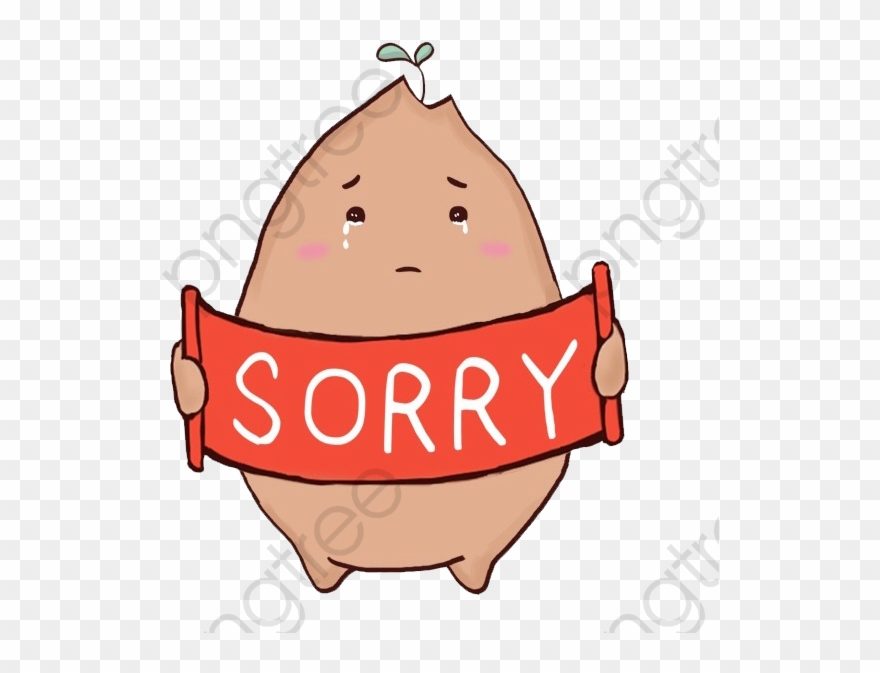 Sorry Cartoon Potatoes - Sorry Clipart - Png Download