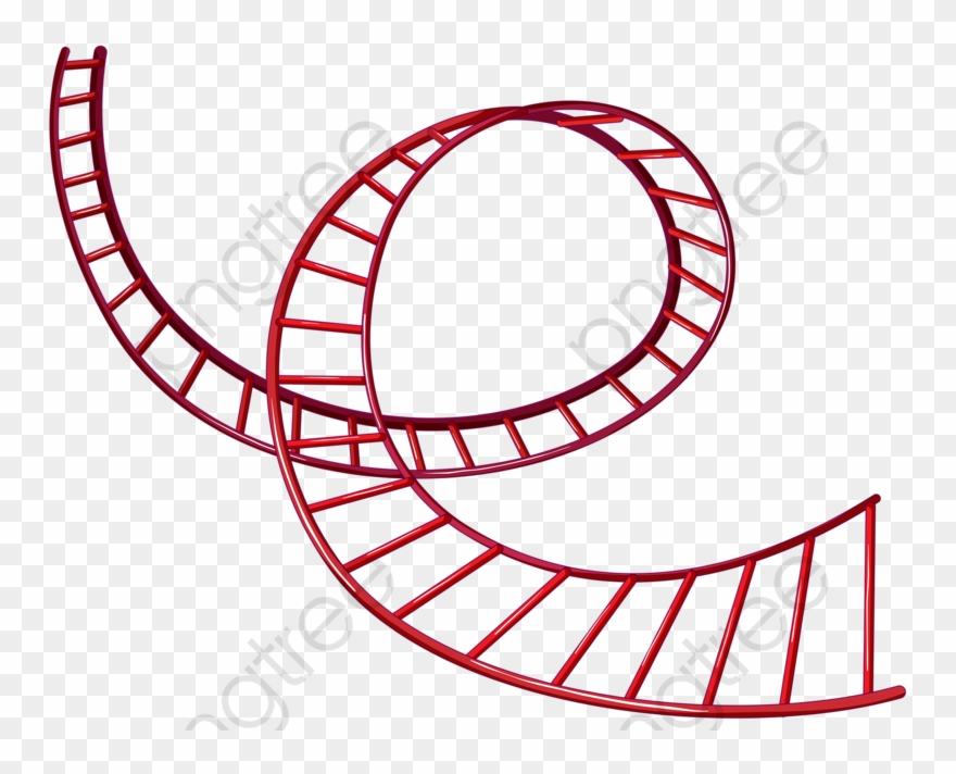 Roller Coaster Tracks - Roller Coaster Clipart No Background - Png Download