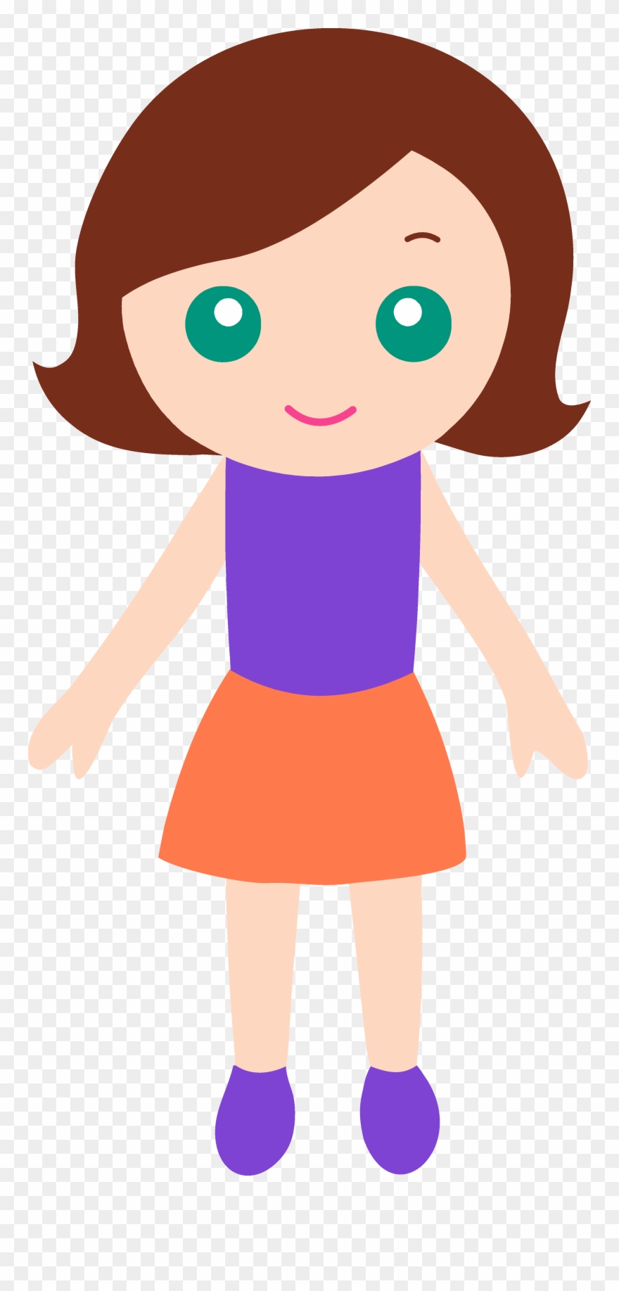 Please Clipart Girlclip - Girl Cartoon Transparent Background - Png Download