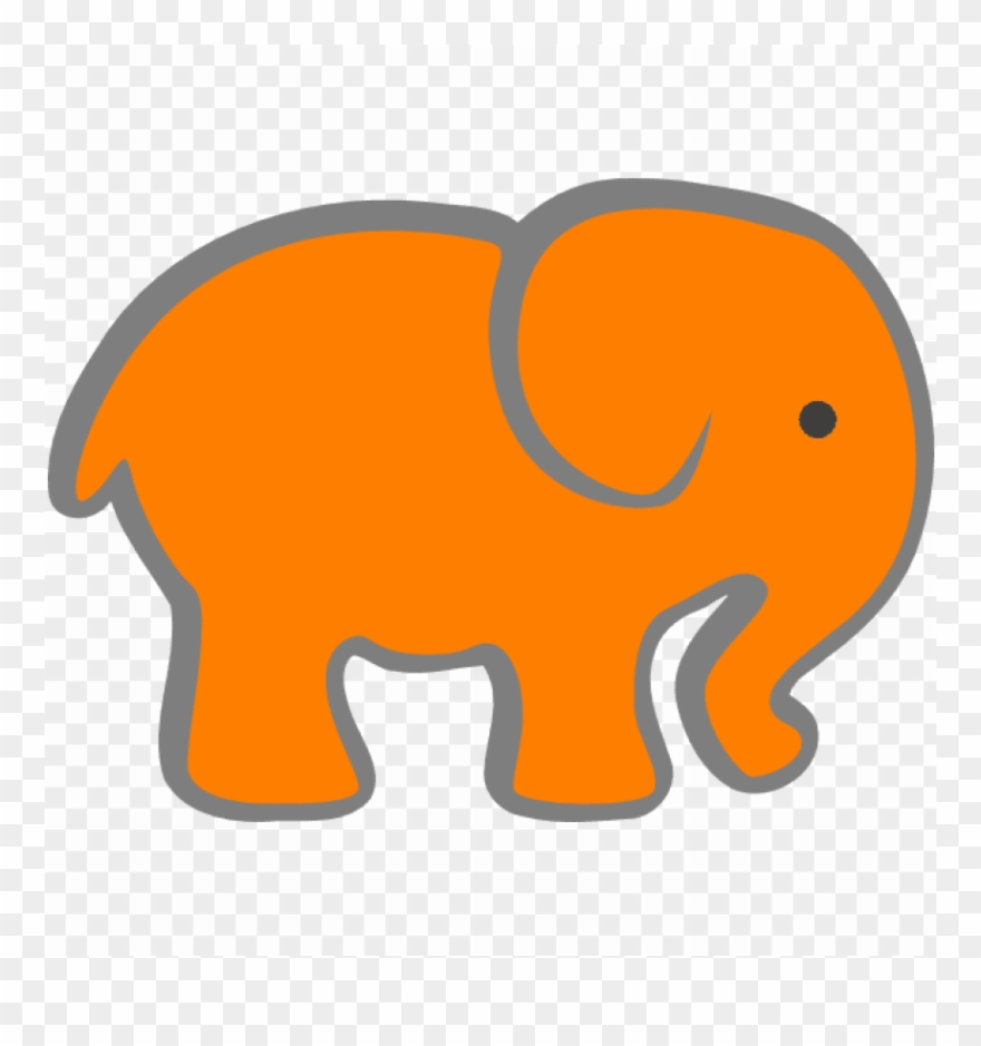 Free Png Download Orange And Grey Elephant Png Images - Red Elephant Cartoon Clipart