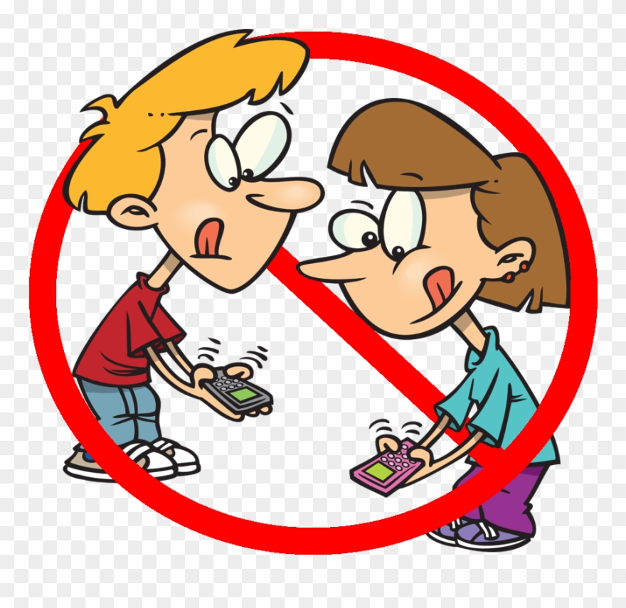 Devil Ears Png - Student On Phone Clipart Transparent Png