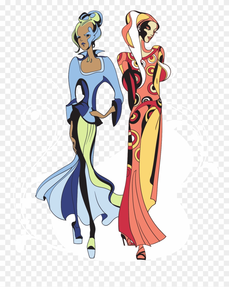 New York Fashion Week Model Runway - Medieval Woman Illustration Png Clipart