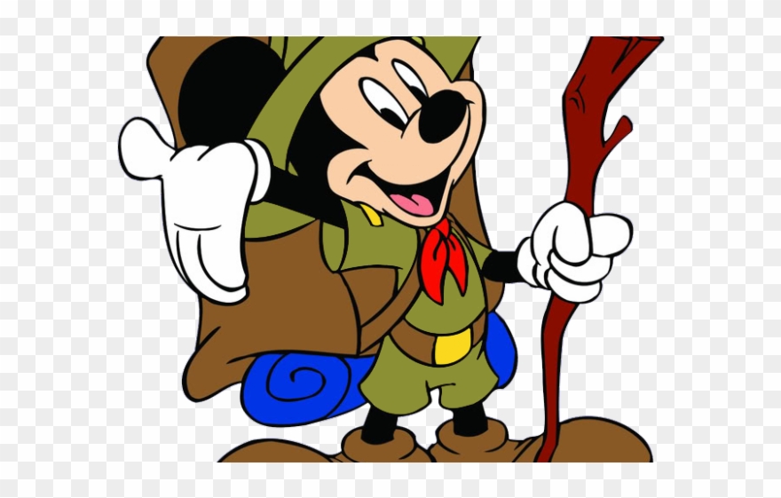 Mickey Mouse Clipart Camping - Mickey Mouse Boy Scout - Png Download
