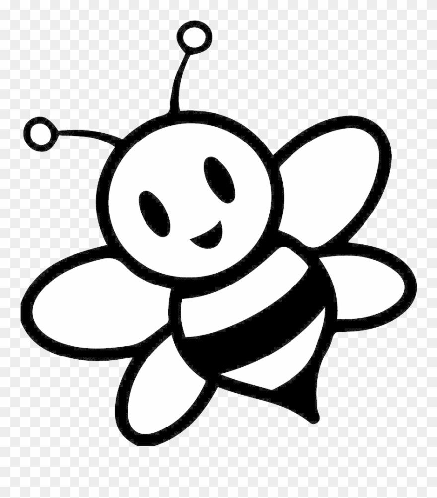 Bee Clipart Black And White Wallpaper Hd Images Honey - Honey Bee Colouring Page - Png Download
