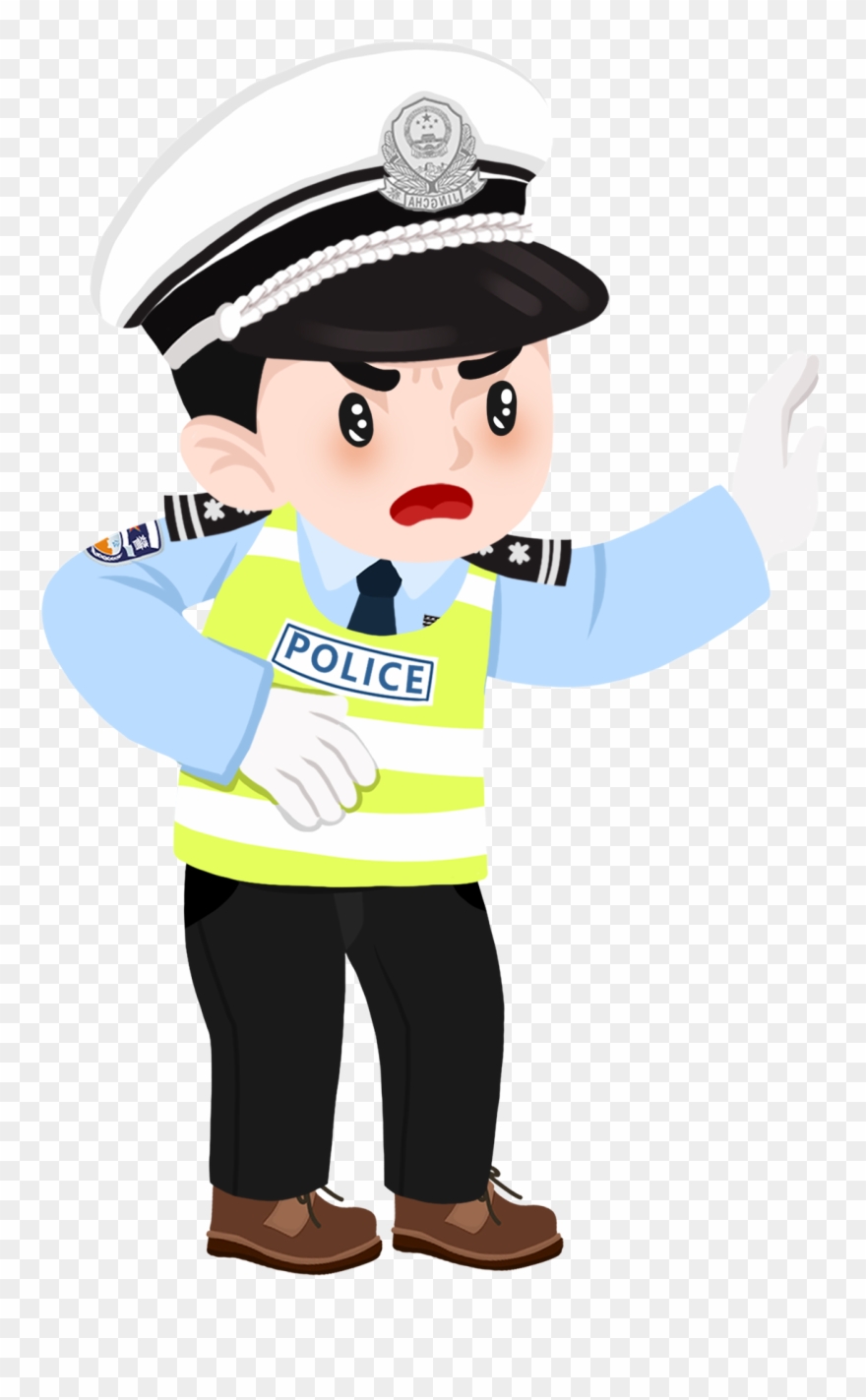 Cartoon Q Version Cute Police Png And Psd - ตำรวจ จราจร Png Clipart