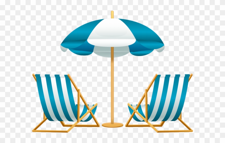 Umbrella Clipart Beach Chair - Beach Umbrella Clipart - Png Download