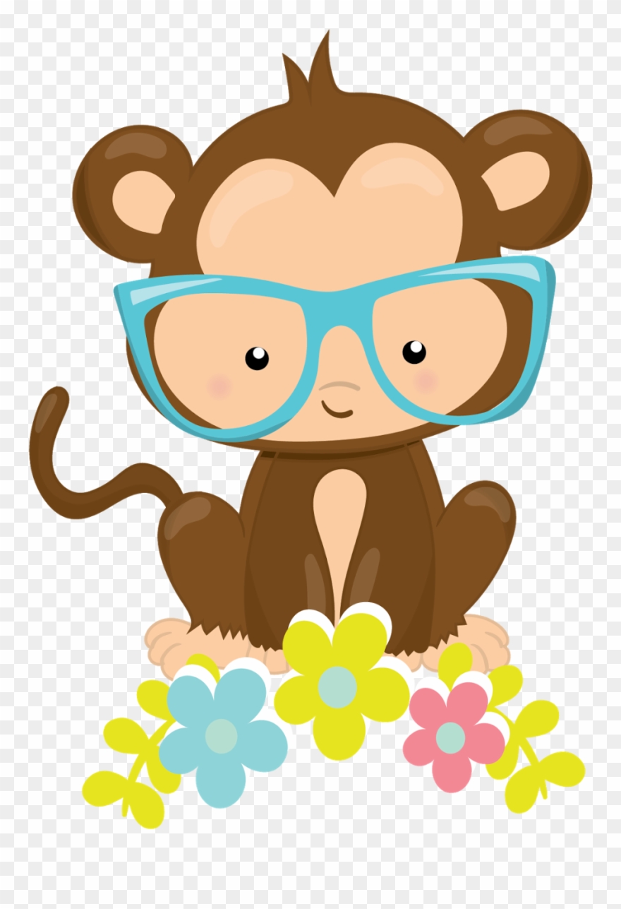 Monkeys, Kawaii, Animaux, Rompers, Kawaii Cute, Monkey - Cartoon Clipart