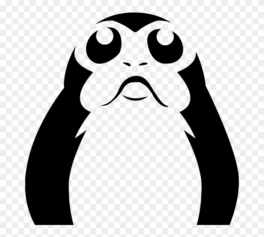Diy Star Wars Welcome Mat - Star Wars Porg Pumpkin Stencil Clipart