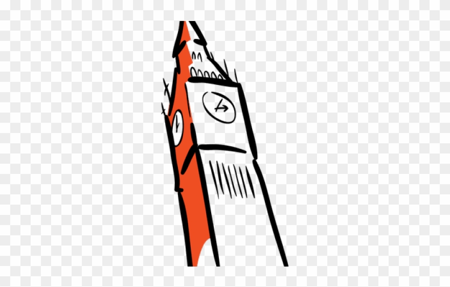 Drawn Big Ben Cartoon Clipart