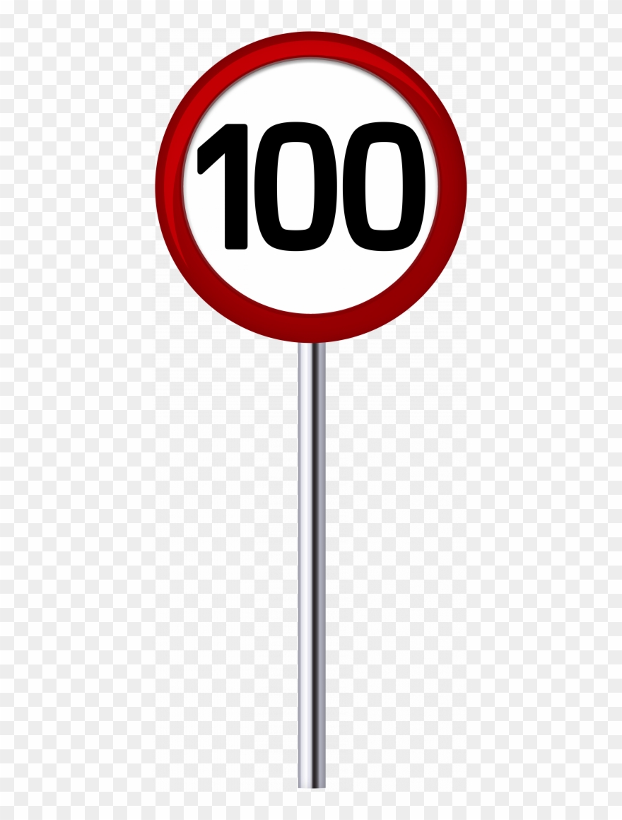 100 Clip Art - Eu Traffic Signs Speed Limit 100 - Png Download
