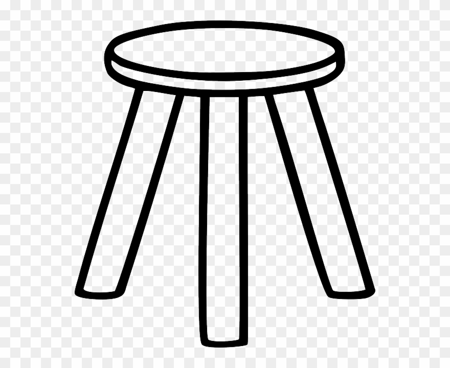Wood Stool, Chair, Furniture, Wood - Three Legged Stool Retirement Clipart