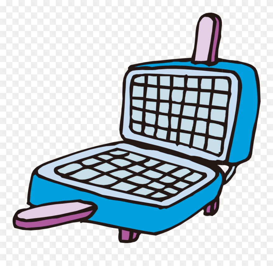 Belgian Breakfast Hand Painted Grill Handpainted Pattern - Waffle Iron Clip Art - Png Download