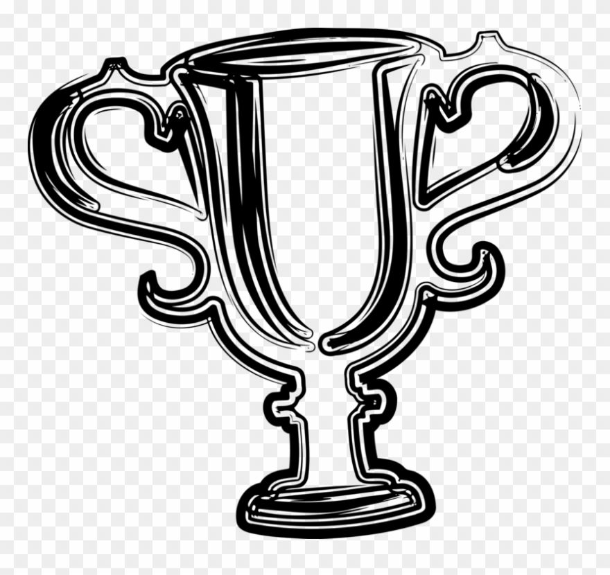 Award Trophy Medal Prize Ribbon - Clip Art - Png Download