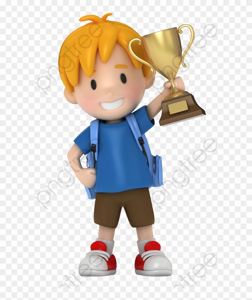 Trophy Clipart Kids - Campeon Niños - Png Download