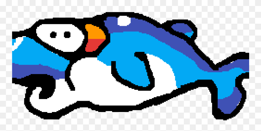 Whale - Pixel Art To Vector Clipart