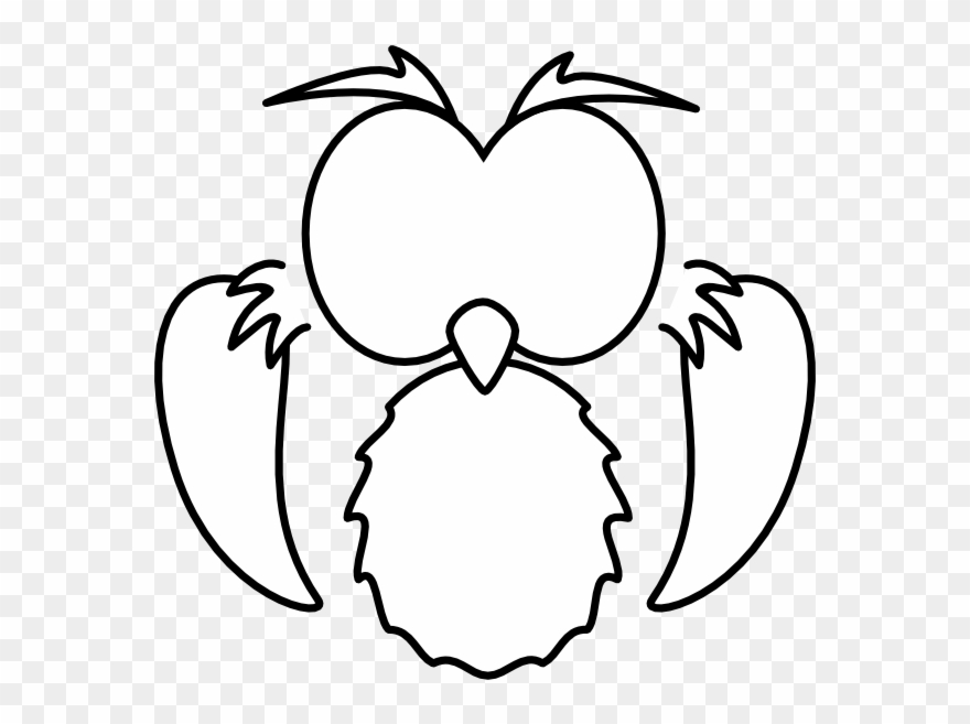 Owl Black And White Book - Pink Owl Cartoon Clipart