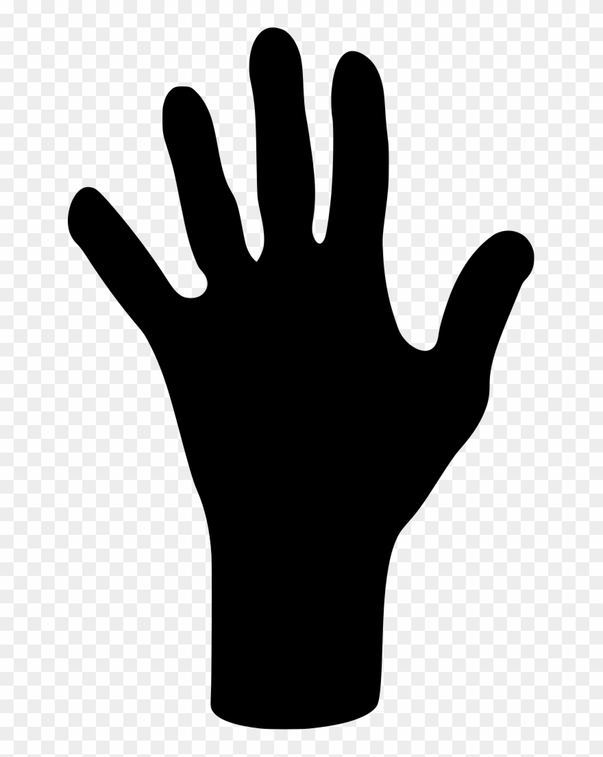 Raised Hand Clip Art - Sign - Png Download